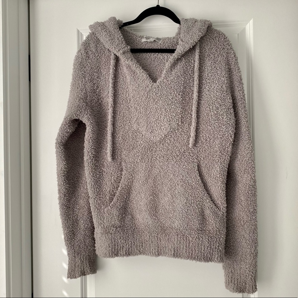 Fuzzy pullover sweatshirt